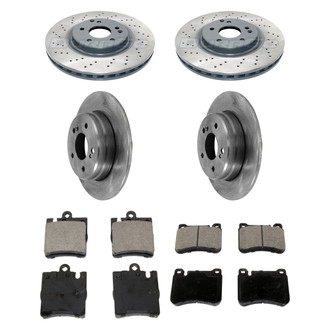 DuraGo® - Plain Front and Rear Brake Kit with Ceramic Pads