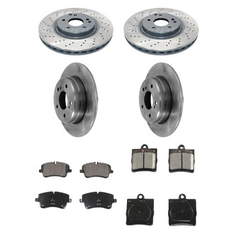 DuraGo® - Plain Front and Rear Brake Kit with Ceramic Pads