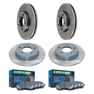 DuraGo® - Plain Front and Rear Brake Kit with Ceramic Pads