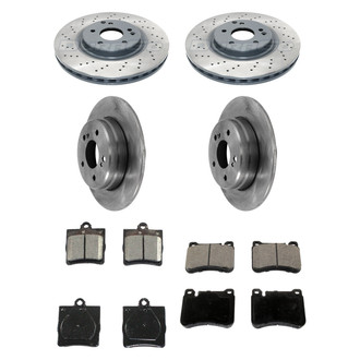 DuraGo® - Plain Front and Rear Brake Kit with Ceramic Pads