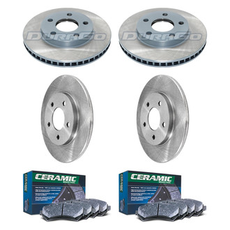 DuraGo® - Plain Front and Rear Brake Kit with Ceramic Pads
