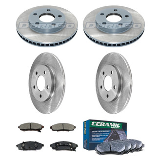 DuraGo® - Plain Front and Rear Brake Kit with Ceramic Pads