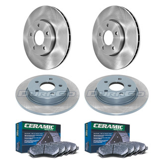 DuraGo® - Plain Front and Rear Brake Kit with Ceramic Pads