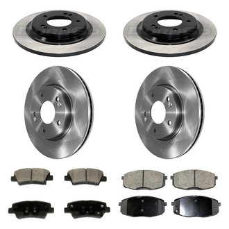 DuraGo® - 1-Piece Plain Brake Kit with Ceramic Brake Pads