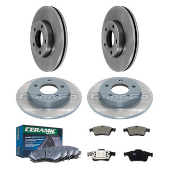 DuraGo® - Plain Front and Rear Brake Kit with Ceramic Pads