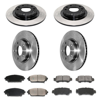 DuraGo® - Plain Front and Rear Brake Kit with Ceramic Pads