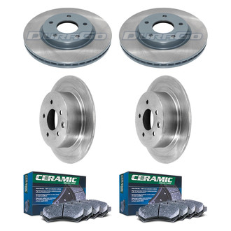 DuraGo® - Plain Front and Rear Brake Kit with Ceramic Pads