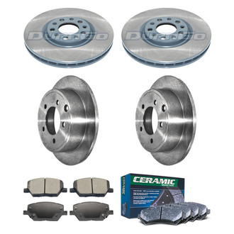 DuraGo® - Plain Front and Rear Brake Kit with Ceramic Pads