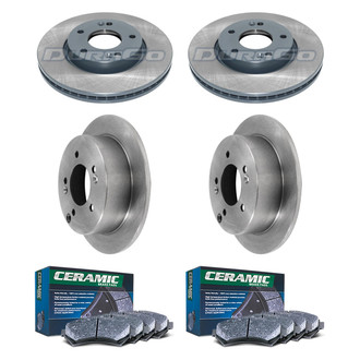 DuraGo® - 1-Piece Plain Brake Kit with Ceramic Brake Pads