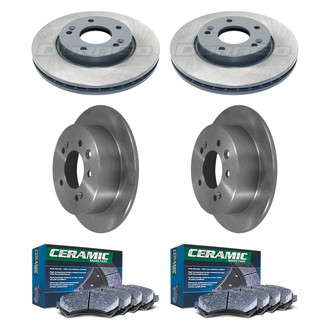 DuraGo® - Plain Front and Rear Brake Kit with Ceramic Pads