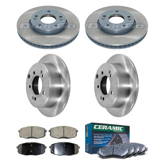 DuraGo® - Plain Front and Rear Brake Kit with Ceramic Pads