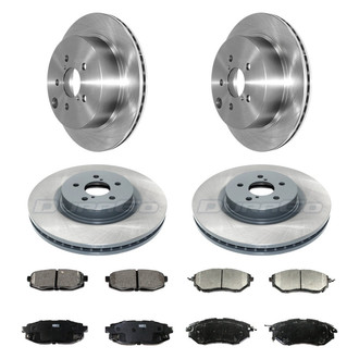 DuraGo® - Plain Front and Rear Brake Kit with Ceramic Pads