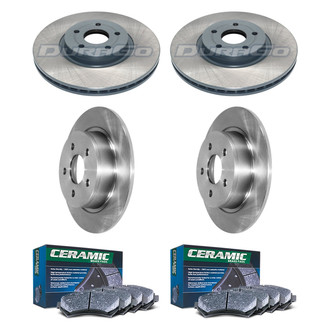 DuraGo® - Plain Front and Rear Brake Kit with Ceramic Pads