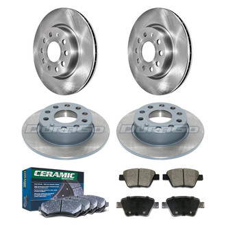 DuraGo® - Plain Front and Rear Brake Kit with Ceramic Pads