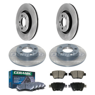 DuraGo® - Plain Front and Rear Brake Kit with Ceramic Pads