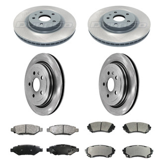 DuraGo® - Plain Front and Rear Brake Kit with Ceramic Pads