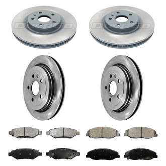 DuraGo® - Plain Front and Rear Brake Kit with Ceramic Pads