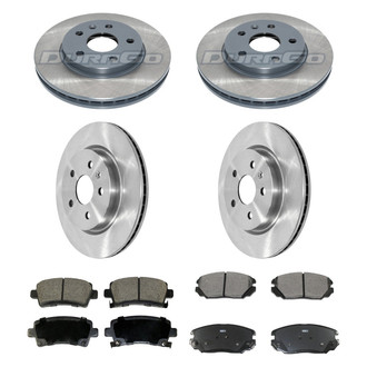 DuraGo® - Plain Front and Rear Brake Kit with Ceramic Pads