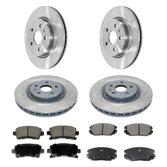 DuraGo® - Plain Front and Rear Brake Kit with Ceramic Pads