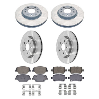DuraGo® - Plain Front and Rear Brake Kit with Ceramic Pads