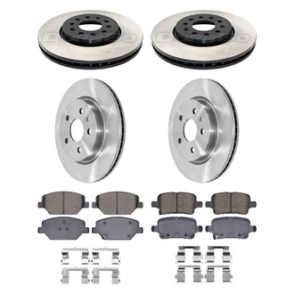 DuraGo® - Plain Front and Rear Brake Kit with Ceramic Pads