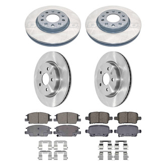 DuraGo® - Plain Front and Rear Brake Kit with Ceramic Pads