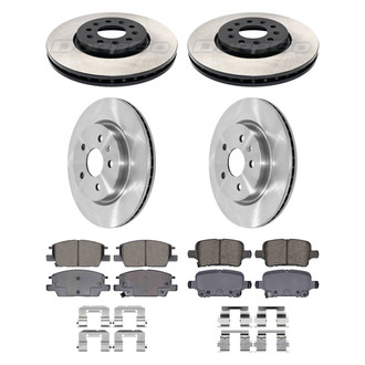 DuraGo® - Plain Front and Rear Brake Kit with Ceramic Pads