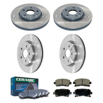 DuraGo® - Plain Front and Rear Brake Kit with Ceramic Pads