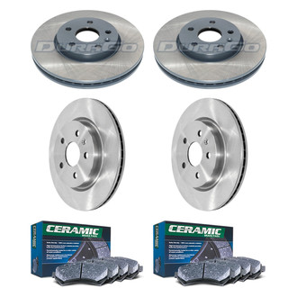DuraGo® - Plain Front and Rear Brake Kit with Ceramic Pads