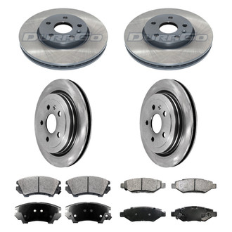 DuraGo® - Plain Front and Rear Brake Kit with Ceramic Pads