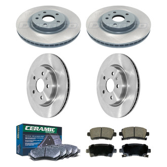 DuraGo® - Plain Front and Rear Brake Kit with Ceramic Pads