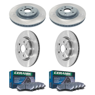 DuraGo® - Plain Front and Rear Brake Kit with Ceramic Pads