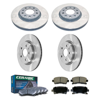 DuraGo® - Plain Front and Rear Brake Kit with Ceramic Pads