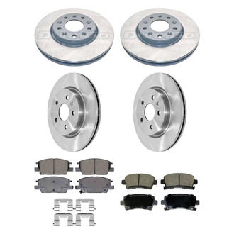 DuraGo® - Plain Front and Rear Brake Kit with Ceramic Pads