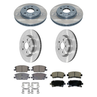 DuraGo® - Plain Front and Rear Brake Kit with Ceramic Pads