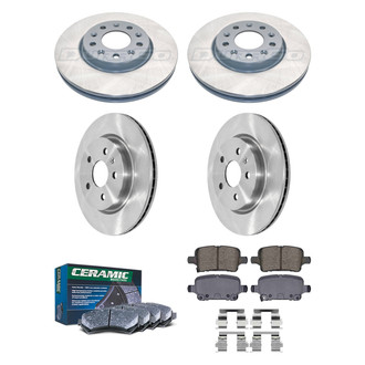 DuraGo® - Plain Front and Rear Brake Kit with Ceramic Pads