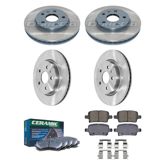 DuraGo® - Plain Front and Rear Brake Kit with Ceramic Pads