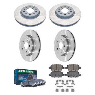 DuraGo® - Plain Front and Rear Brake Kit with Ceramic Pads