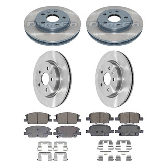 DuraGo® - Plain Front and Rear Brake Kit with Ceramic Pads