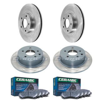 DuraGo® - Plain Front and Rear Brake Kit with Ceramic Pads