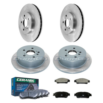 DuraGo® - Plain Front and Rear Brake Kit with Ceramic Pads