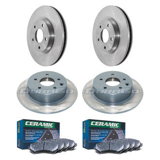 DuraGo® - Plain Front and Rear Brake Kit with Ceramic Pads