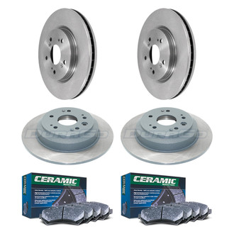 DuraGo® - Plain Front and Rear Brake Kit with Ceramic Pads