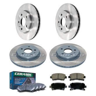 DuraGo® - Plain Front and Rear Brake Kit with Ceramic Pads