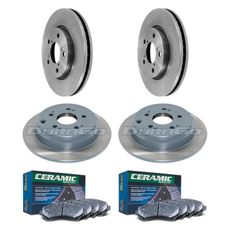 DuraGo® - Plain Front and Rear Brake Kit with Ceramic Pads