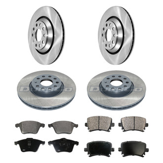 DuraGo® - Plain Front and Rear Brake Kit with Ceramic Pads
