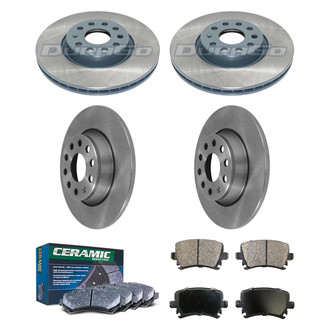 DuraGo® - Plain Front and Rear Brake Kit with Ceramic Pads