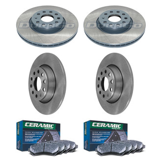 DuraGo® - Plain Front and Rear Brake Kit with Ceramic Pads