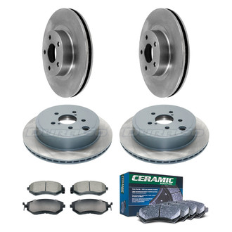 DuraGo® - Plain Front and Rear Brake Kit with Ceramic Pads