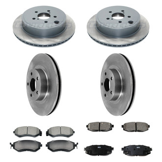 DuraGo® - Plain Front and Rear Brake Kit with Ceramic Pads